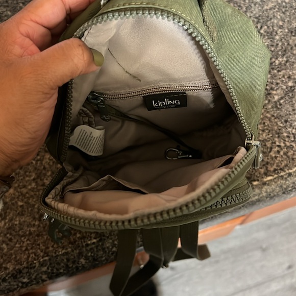 Kipling Green Mini Covertible Backpack - Picture 7 of 8